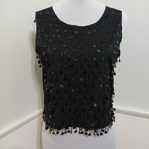 The Limited Black Sequin Shirt Women's Size M